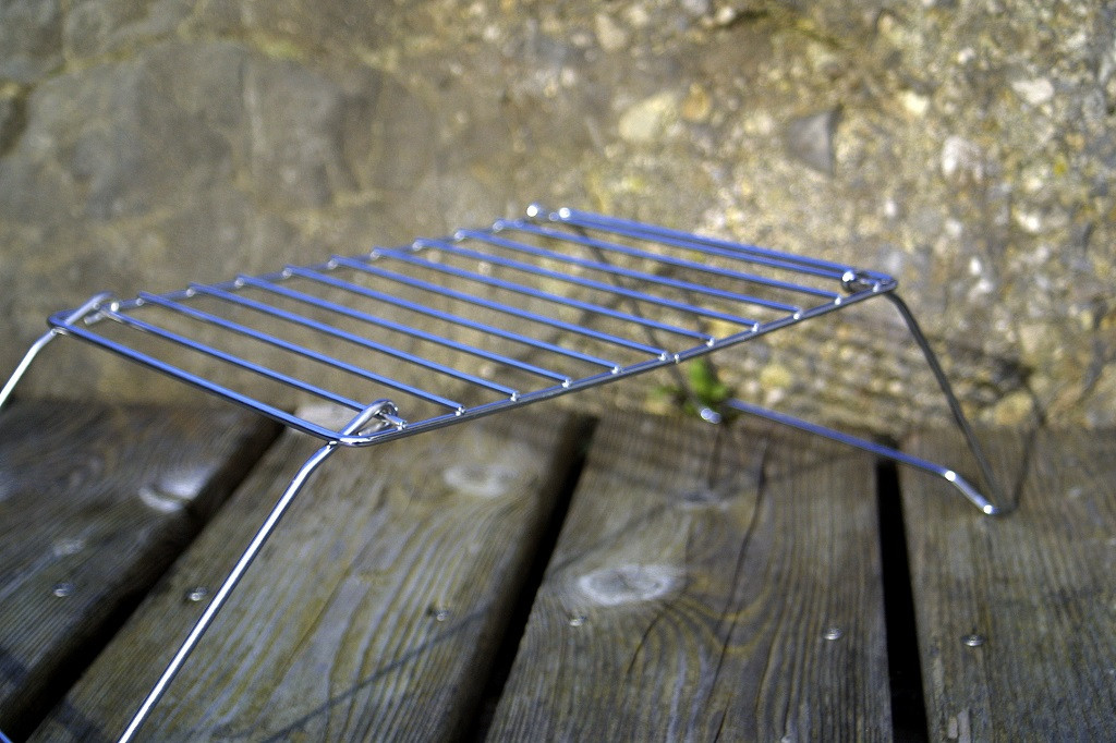 Grille De Camping Pliante – Double Brûleur 1,5 KW + Brûleur Aval – Allumage Piézo, Compact – Pour Pique-nique, Randonnée, Plancha
