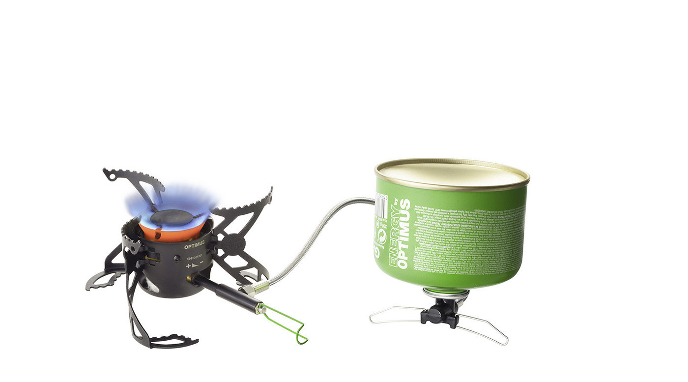 Réchaud Multi-Carburant Optimus Polaris - Gaz, Essence, Kérosène - 3300W, Bouteille 0.4L Incluse