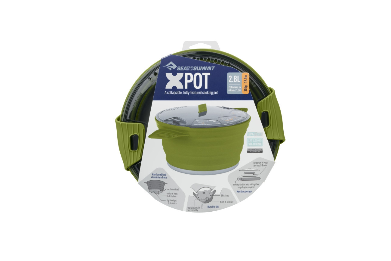 Popote pliable Sea to Summit XPOT vert olive 2,8 l
