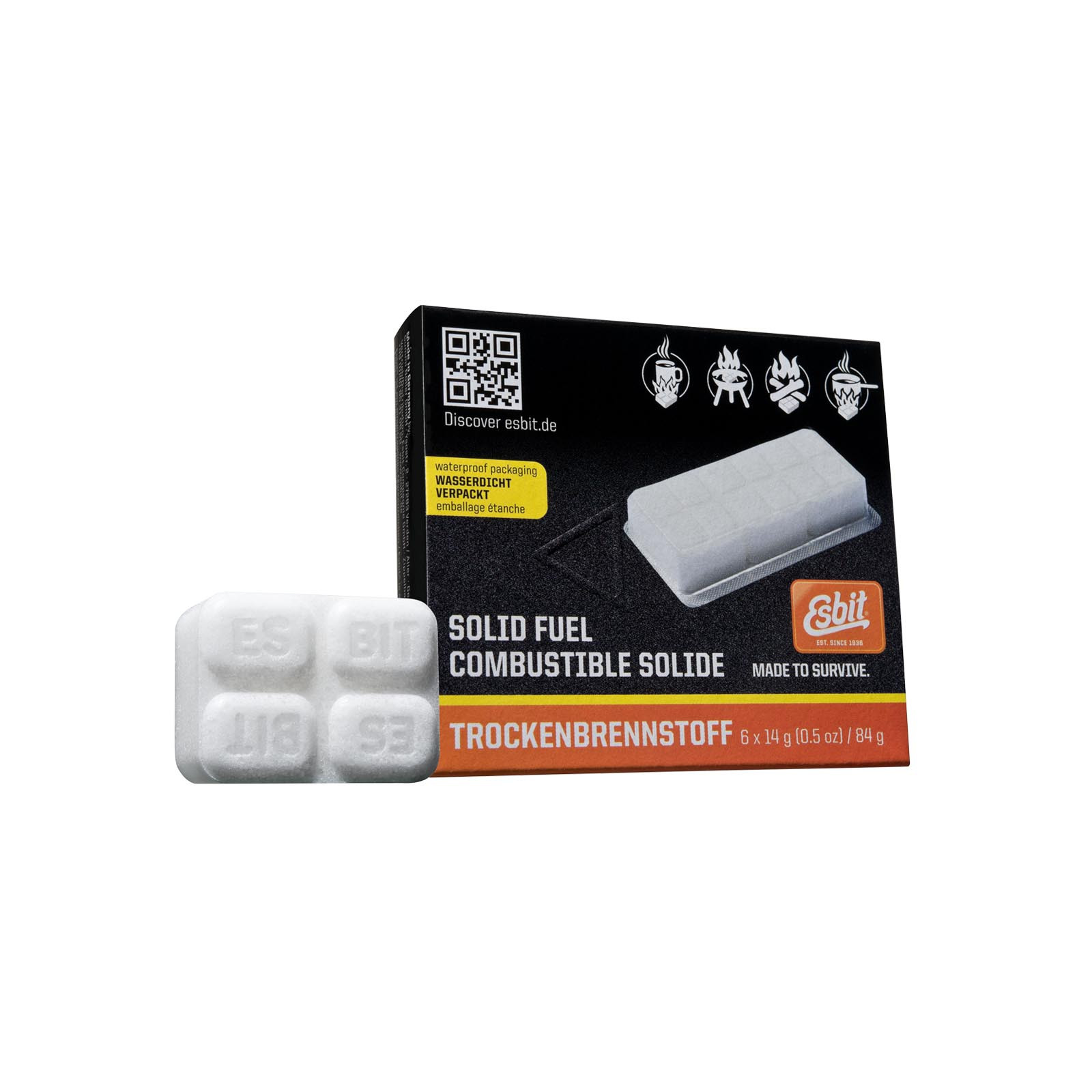 Esbit Set Cuisson Camping Combustible Sec – Réchaud + Casserole Aluminium 1000 Ml, Poignées Pliables, Léger Pour Randonnée & Outdoor