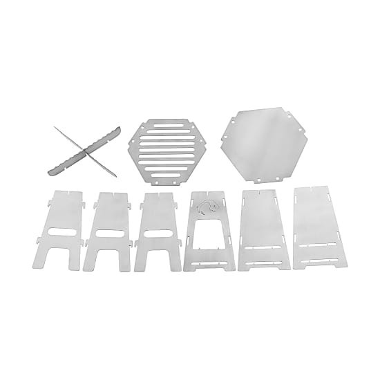 Réchaud De Camping Pliable Hobo Avec Tapis Ignifuge - Dimensions 20.5x15.5x21.5 Cm, Multifonction, Coupe-vent