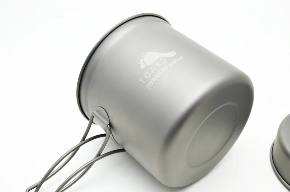 en Titane Toaks 1300ml Pot avec poele de randonnée ultra légère