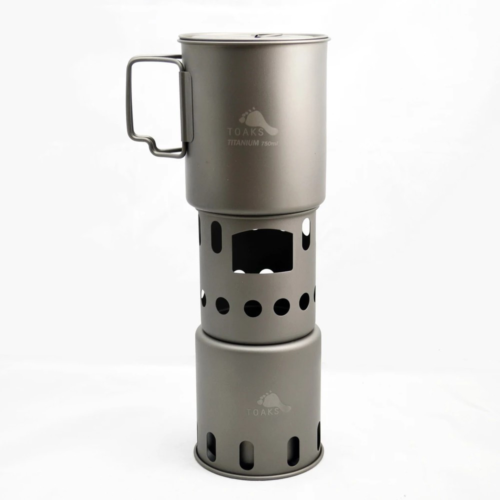 Réchaud à bois double-paroi Toaks Titanium Backpacking Wood Burning Stove - Toaks Titanium Backpacking WooD Burning Stove Small 06