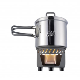 Set De Cuisson Camping Esbit - 2 Pots + Brûleur à Alcool/pastille - 985 Ml & 470 Ml