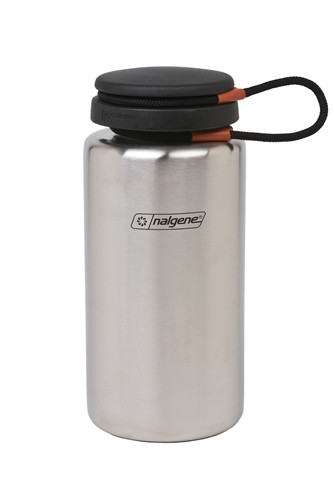 Set Gourde Nalgene Inox STANDARD avec Quart acier inox 60 cl bushcraft