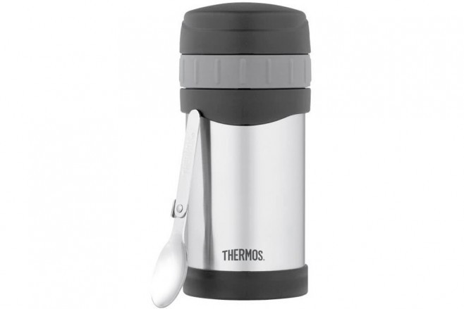 Récipient Isotherme Acier Inoxydable 1200 Ml - Avec Cuillère Pliable Et Séparateur, Pour Soupes, Repas Chauds Ou Froids