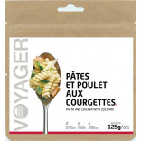 Pâtes et poulet aux courgettes - Voyager