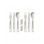 Couverts de camping Sea to Summit Detour Stainless Steel Cutlery Set - 6 pièces - Gris