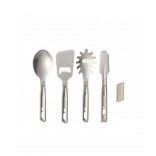 Ustensiles de cuisine pour camping Sea to Summit Detour Stainless Steel Utensil Set - 4 pièces - Gris