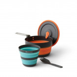 Set de cuisine 3 pièces léger et repliable Sea To Summit Frontier UL Collapsible One Pot Cook Set 1 L - Orange