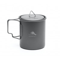 Pot De Titane Toaks 700ml Ultraléger - 0.3mm D'épaisseur - 90g Avec Couvercle - Parfait Camping Et Randonnée
