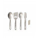Ustensiles de cuisine pour camping Sea to Summit Detour Stainless Steel Utensil Set - 4 pièces - Gris