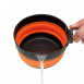 Popote en aluminium anodisé dur et silicone Sea To Summit Frontier UL Collapsible Pot 1 L - Orange