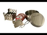 Emergency Cook Kit - Multi Fuel Stove with Cooking Pot and Firestarters